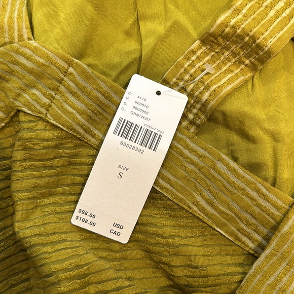 Anthropologie Green Tie Back Tank - NWT - Picture 3 of 5